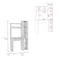 Tuhome 17.8 in. D X 63.9 in. H, 38.7 in. W X Laminate, White ELB5540 - alternate 6
